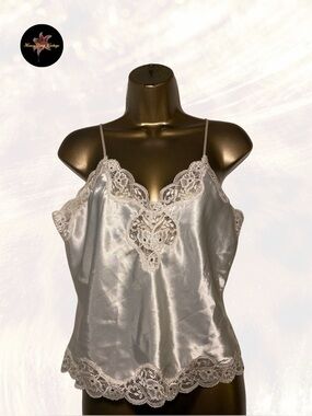 Vintage Victoria’s Secret Ivory Satin Lace Camisole